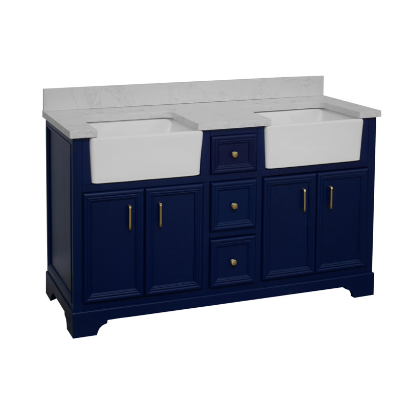 Sand & Stable Emiliano 60'' Double Bathroom Vanity with Top & Reviews Wayfair